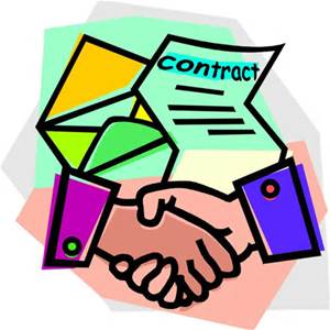 hand shake and executed contract