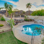 Hillside pool and hot tub