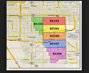 Gilbert Zip code Maps