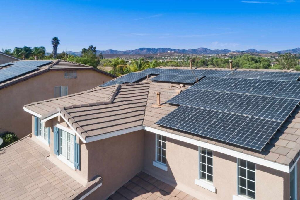 Phoenix home with rooftop solar panels