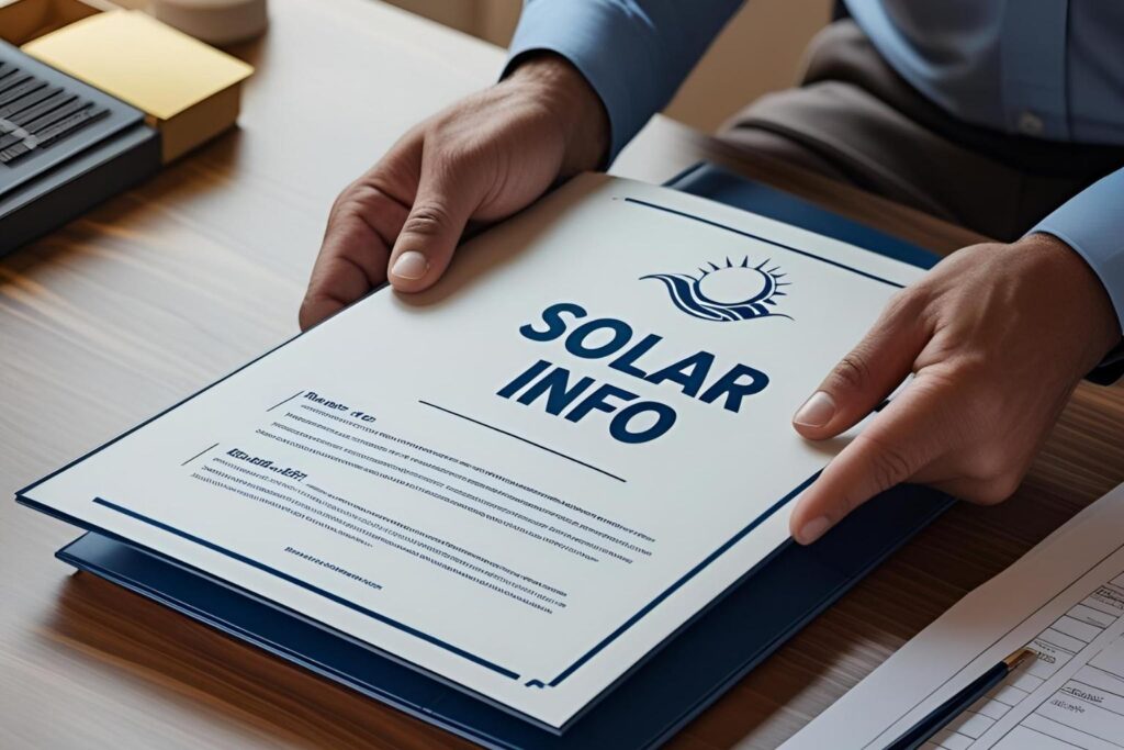 Solar info packet for Arizona home sale