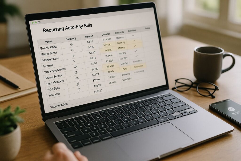 List of recurring auto-pay bills that continue after death