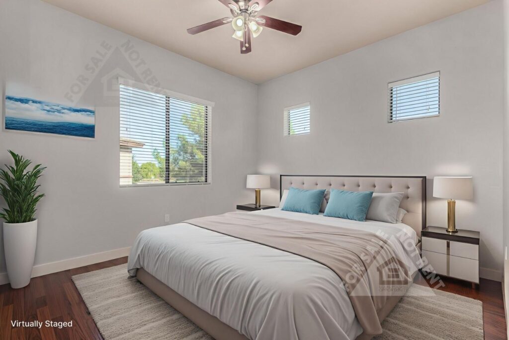 Primary bedroom in Santana Ridge condo with generous closet space