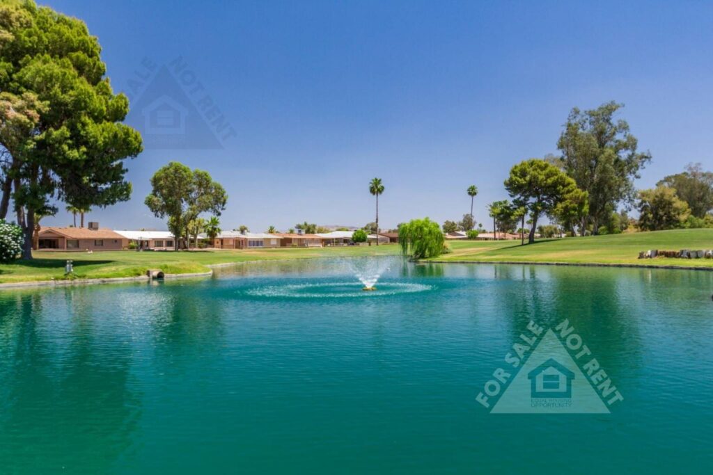 Water feature in Sunland Village 55 plus community common area