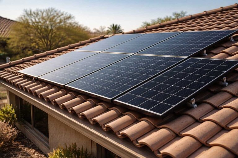 Solar panels installed on a Phoenix home roof