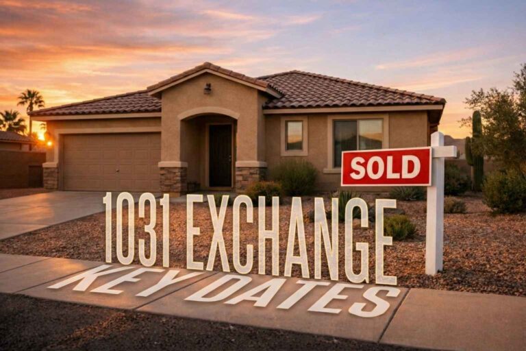 Arizona investment property with sold sign at sunset